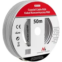 Macleans Bobine de Câble Coaxial M/M 50m (Blanc)