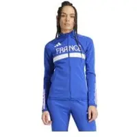 Adidas Veste de Survêtement FFR Équipe de France Femme Semi Lucid Blue