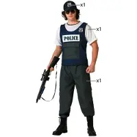Atosa Police Woman Costume Bleu M-L Enfants