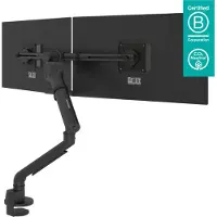 Dataflex Viewgo pro Support de moniteur HD pour 2 moniteurs (48.843), noir (Tables, 5.50 kg), Support de moniteur, Noir