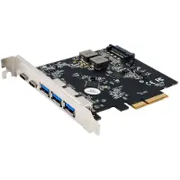 EXSYS Carte PCIe (x2) GmbH USB 3.2 Gen2 à 5 ports (connecteurs 3A+2C)