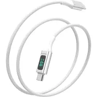 4smarts Câble USB-C vers USB-C DigitCord 100W 1,5m blanc Charge tes appareils rapidement et efficacement sans perdre de vue la puissance de transmission