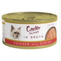 Cadilo Daily Delights - poulet avec crevettes en bouillon pâtée pour chat (70 g)
