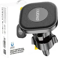 Dudao Alliage d'aluminium + silicone Porte-téléphone magnétique de voiture Noir, Support pour smartphone, Noir