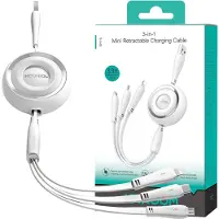 JOYROOM Kabel 3W1 Colorful Usb Do Usb-C/Lightning/Micro Usb 3.5A, 1M (Biały)