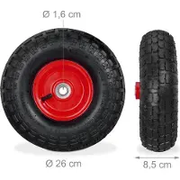 Relaxdays 4x roues-de-brouette (136 kg)