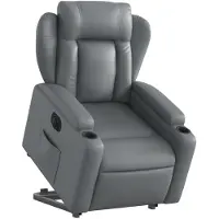 vidaXL Fauteuil relax releveur électrique gris similicuir