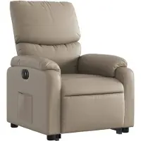 vidaXL Fauteuil relax avec releveur électrique Cappuccino similicuir