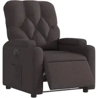 vidaXL Fauteuil relax électrique brun foncé Tissu
