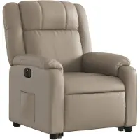vidaXL Fauteuil relax avec releveur électrique Cappuccino similicuir
