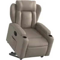 vidaXL Fauteuil relax avec releveur électrique Cappuccino similicuir