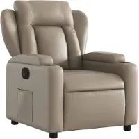 vidaXL Fauteuil relax électrique cappuccino brun similicuir