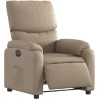 vidaXL Fauteuil relax électrique cappuccino brun similicuir