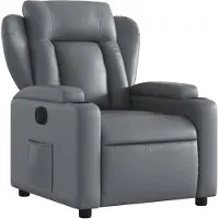 vidaXL Fauteuil relax électrique gris similicuir