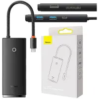 Baseus Os Lite 6-Port Hub (Type-C To Hdmi+Usb3.0*2+Pd+Sd/Tf) (Noir)
