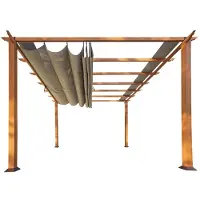 Paragon Pavillon-Pergola Florida-Florence en métal Pavillon de jardin Cabane de jardin Plancher non disponible Tonnelle de jardin Toit plat