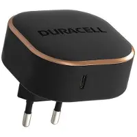 Duracell Chargeur mural USB-C 20W (noir) (20 W, 1 portion), Chargeur USB, Noir
