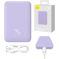 Baseus Powerbank Magnetic Mini 10000Mah, Usb-C 20W Magsafe (Violet)