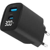 Gembird TA-UC-PDQC30LCD-BK-01, Intérieur, CA, 12 V, 3,4 A, Noir