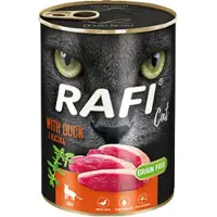 Rafi DOLINA NOTECI - Nourriture humide avec du canard pour les chats adultes - 12x400 g