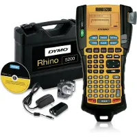Dymo Rhino 5200 Hard Case Kit - Étiqueteuse - Noir et blanc - transfert thermique - Rouleau (1,9 cm ) - outil de coupe