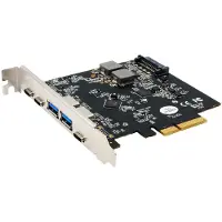 EXSYS Carte PCIe GmbH USB 3.2 Gen2 (x2) à 5 ports ( connecteurs 2A+3C)