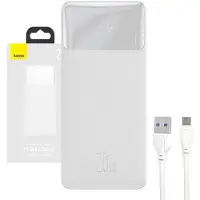 Baseus Powerbank Bipow 30000Mah, 2Xusb, Usb-C, 20W (Blanc)