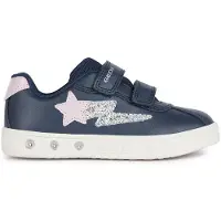 Geox J Skylin Girl A Basket, Bleu Marine Rose, 33 EU