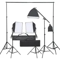 vidaXL Kit de studio photo avec ensemble d'éclairage
