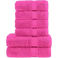 vidaXL Ensemble de serviettes de qualité supérieure SOLUND 6 pcs rose