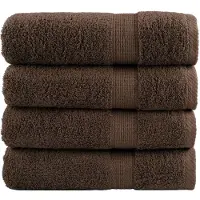 vidaXL Serviettes de bain de qualité supérieure SOLUND 4 pcs marron