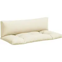 vidaXL Coussins de palette lot de 2 crème tissu