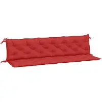 vidaXL Coussins de banc de jardin 2 pcs. Rouge 200x50x7 cm Tissu Oxford