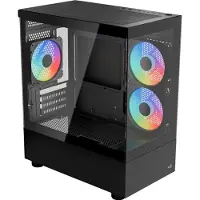 Aerocool Geh Mini Viewport v2 MicroATX/MiniITX ARGB (black)