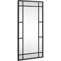 vidaXL Miroir mural noir 30x60 cm rectangulaire fer