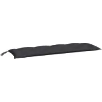 vidaXL Coussins de banc jardin lot de 2 noir 150x50x7 cm tissu Oxford