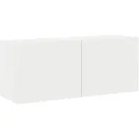 vidaXL Armoire TV murale blanc 100x30x41 cm