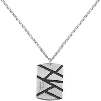 Police Pj.26485psb Necklace Argenté Homme