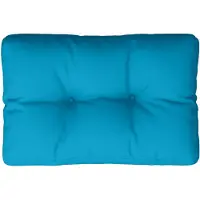 vidaXL Coussin de palette bleu clair 50x40x12 cm tissu