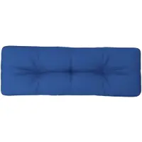 vidaXL Coussin de palette bleu royal 120x40x12 cm tissu
