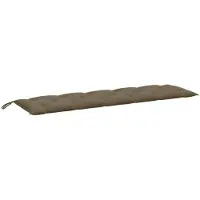 vidaXL Coussin pour banc de jardin Melange Taupe 180x50x7 cm Tissu