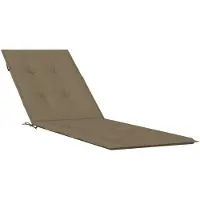 vidaXL Housse de chaise longue Melange Taupe (75+105) x 50 x 4 cm Tissu
