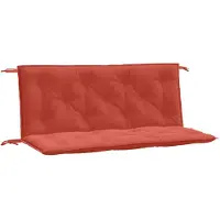 vidaXL Coussins de banc de jardin 2 pcs. Melange Rouge 120x50x7 cm Tissu