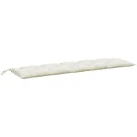 DKD Home Decor Coussin pour banc de jardin Melange Crème 180x50x7 cm Tissu