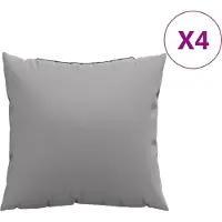 vidaXL Coussins de canapé lot de 4 gris 50x50 cm tissu