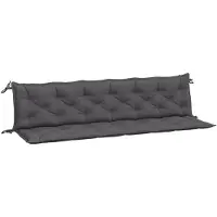 vidaXL Coussins de banc de jardin lot de 2 anthracite tissu Oxford