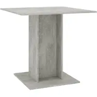 vidaXL Table de salle à manger gris béton 80x80x75 cm Bois composite