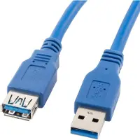 Lanberg Câble USB 3.0 A vers USB A CA-US3E-10CC-0018-B (1,8 m) - - -