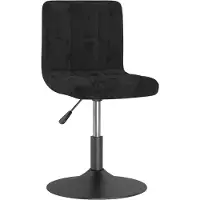 vidaXL Chaise de salle à manger pivotante noir velours