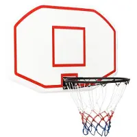 vidaXL Panier de basket blanc 109x71x3 cm polyéthylène